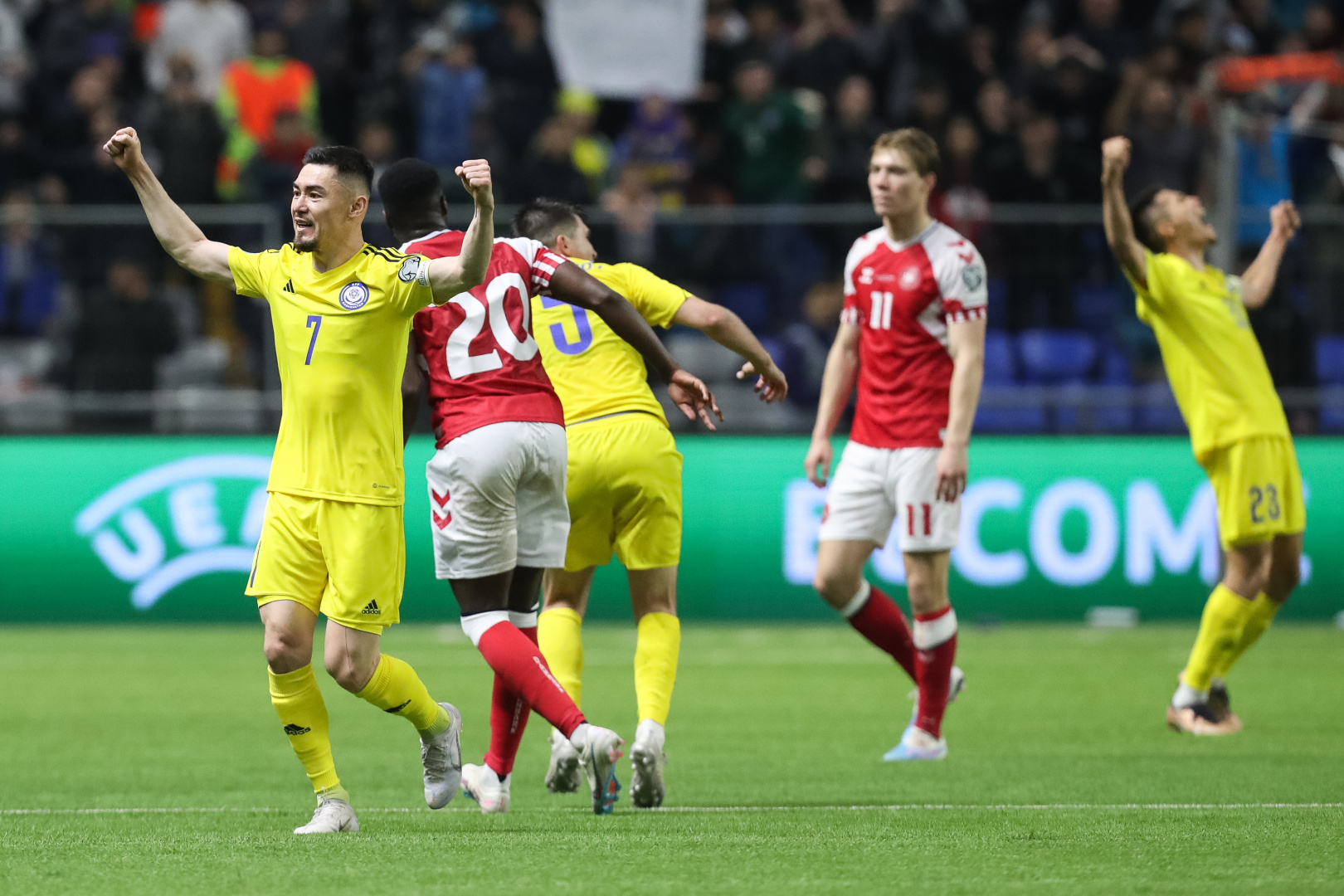 Kazakhstan stunning 3-2 comeback victory over Denmark